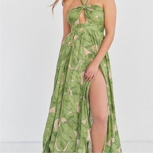 Kimchi Blue green long dress A9-27